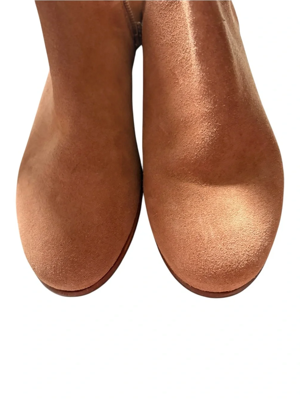Jack Rogers Tara Suede Riding Boots Signature Stitching Tan | Women's 8